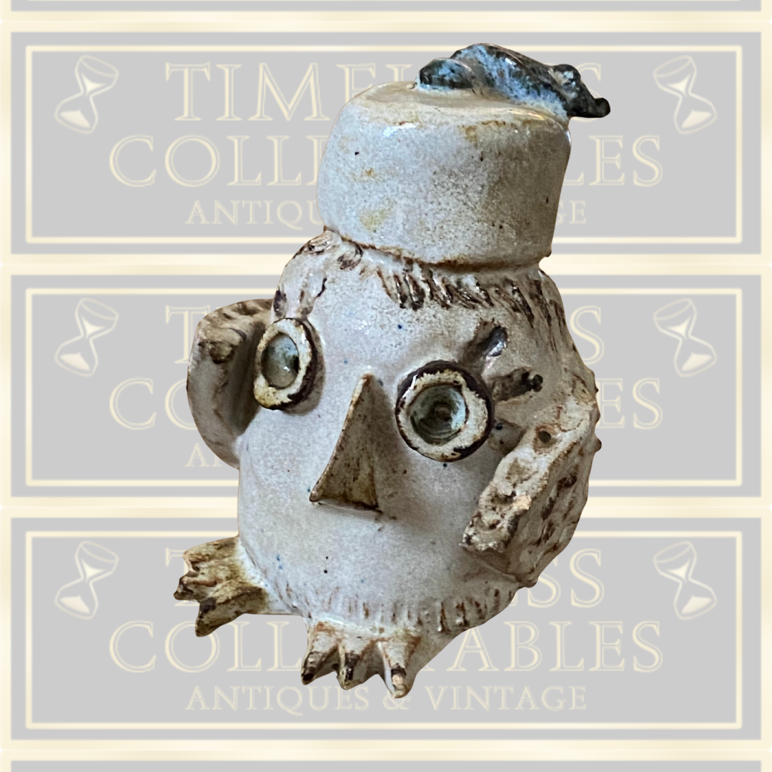 Vintage Studio Pottery Owl Family