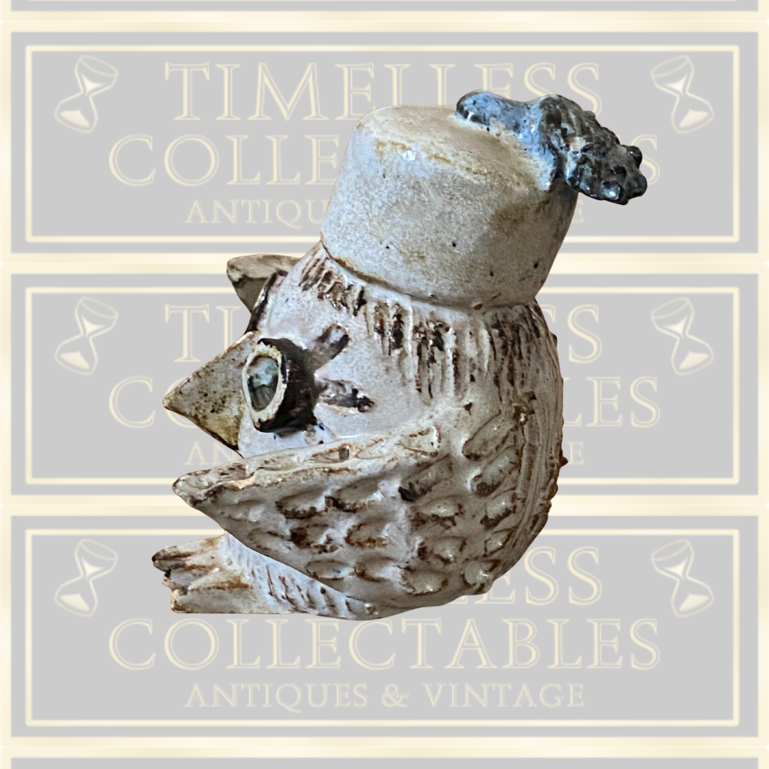 Vintage Studio Pottery Owl Family