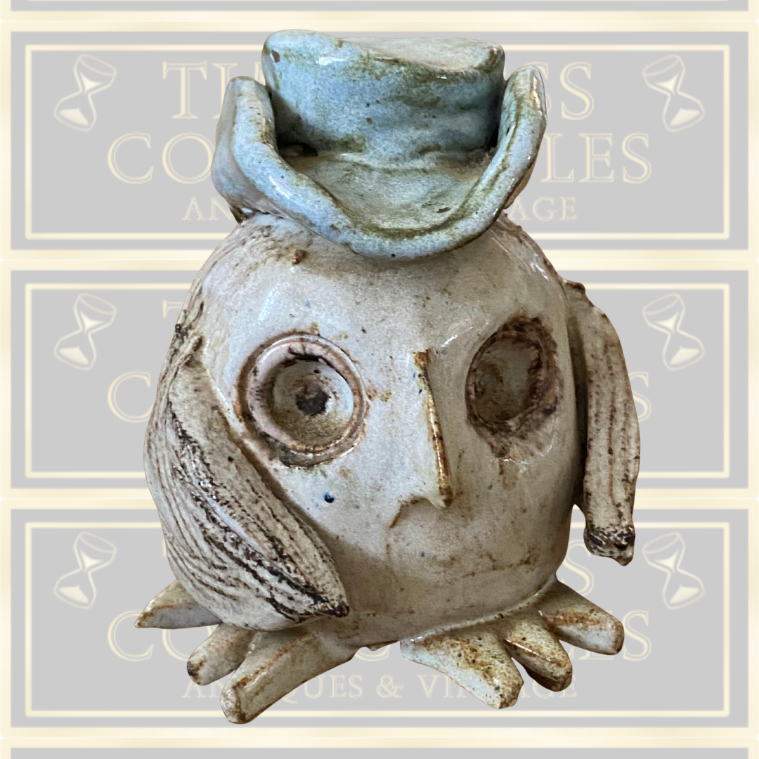 Vintage Studio Pottery Owl Family