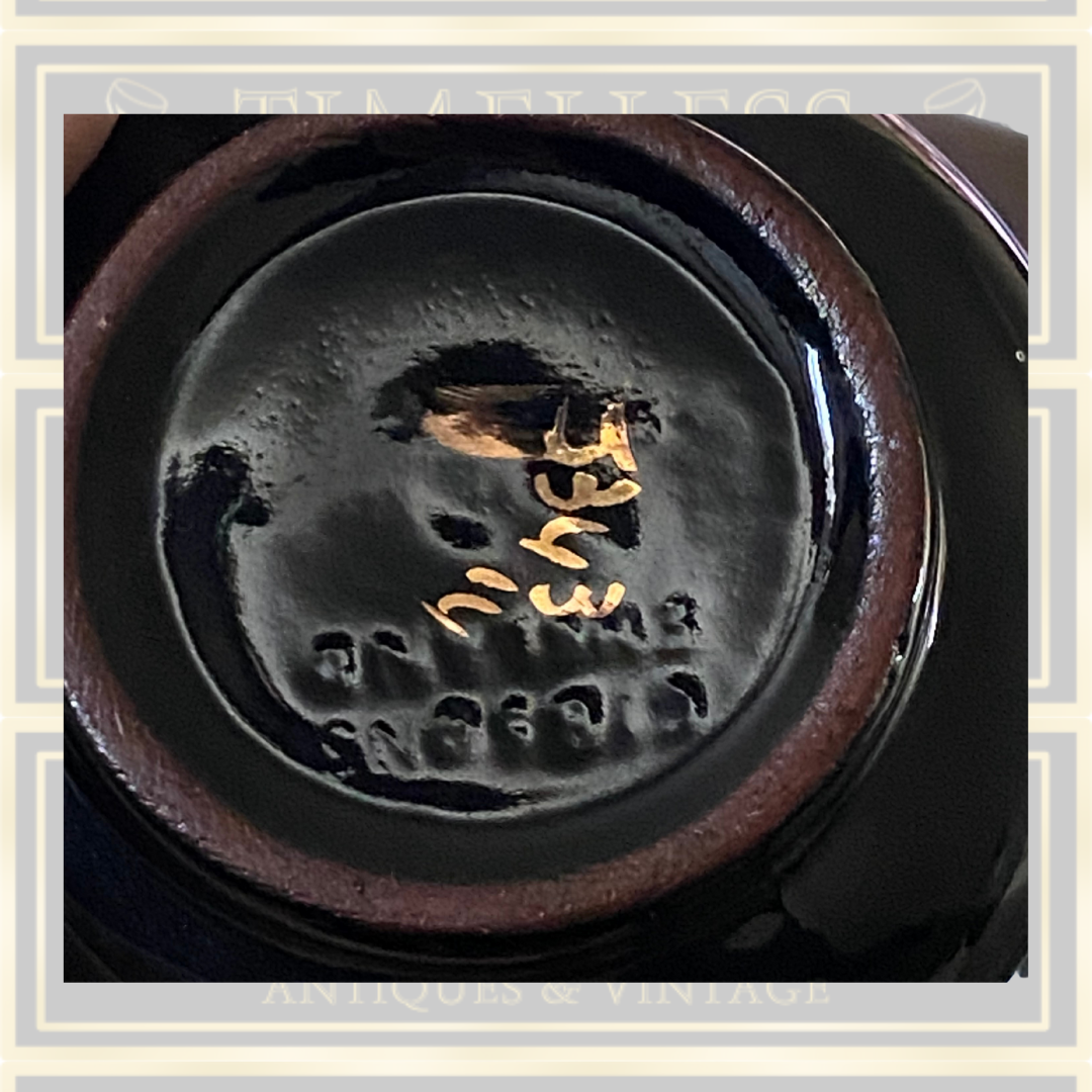 Vintage Black Cream And Sugar Set