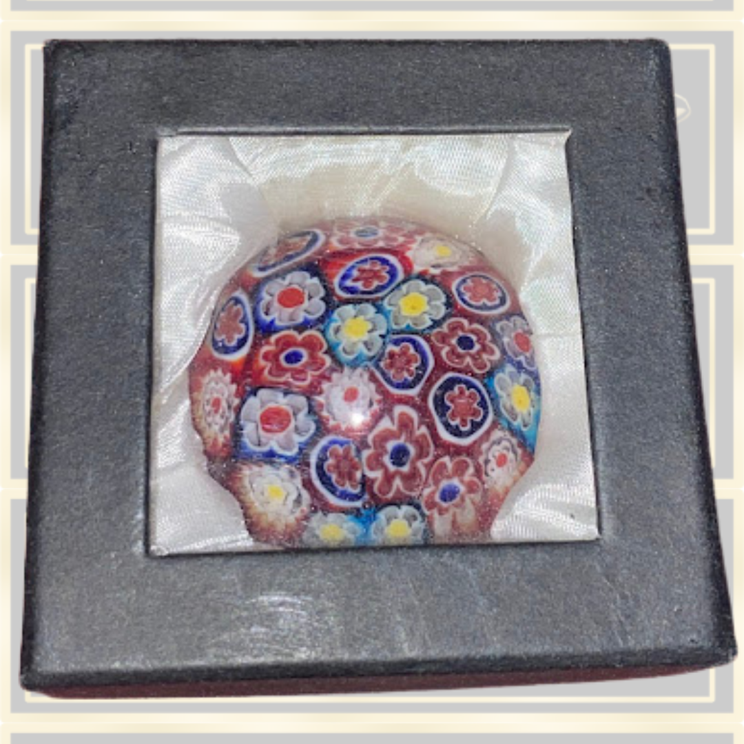 Millefiori Art Glass Paperweight