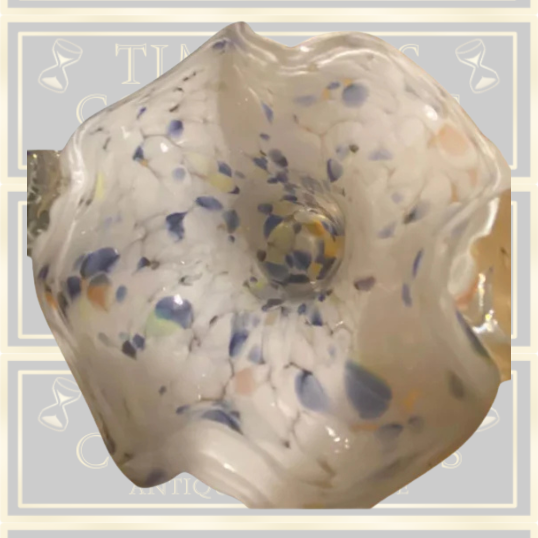 Vintage Hand Blown Murano Glass Basket/Posy Vase