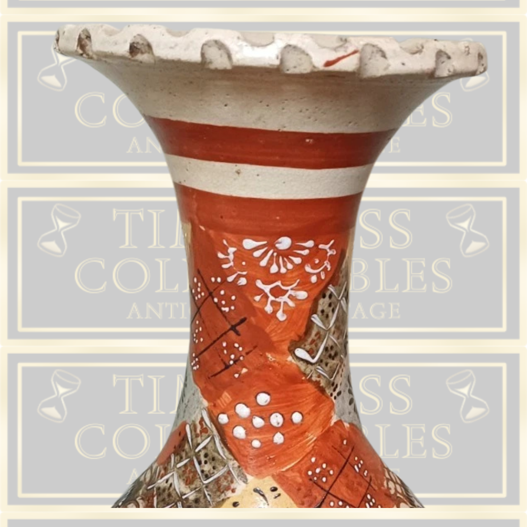 Vintage Japanese Hand-Painted Satsuma Baluster Vase