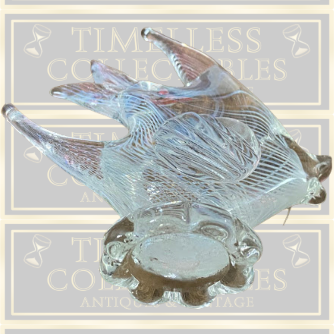 Vintage Hand-Blown Art Glass Angelfish