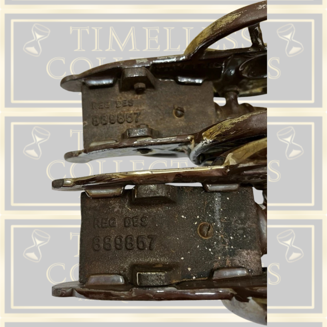 Vintage Large Cast Iron Lustre Cannon Ornaments