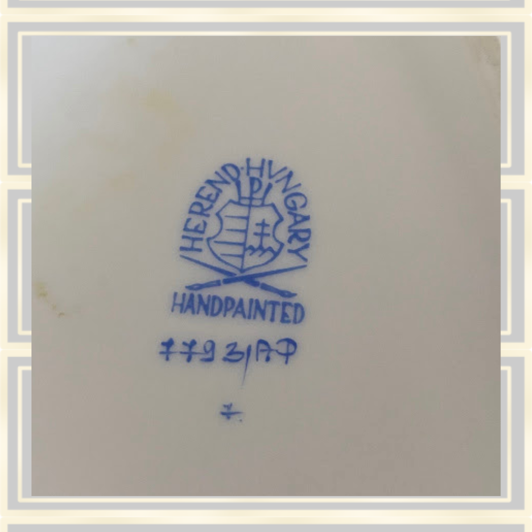 Vintage Herend Porcelain Hand painted Ashtray