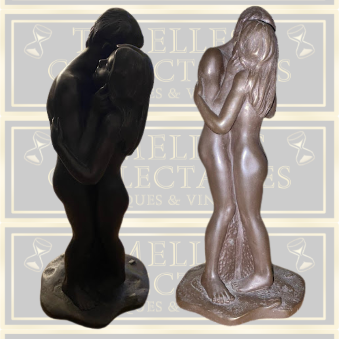 Vintage Bronze colour Adam & Eve Sculpture