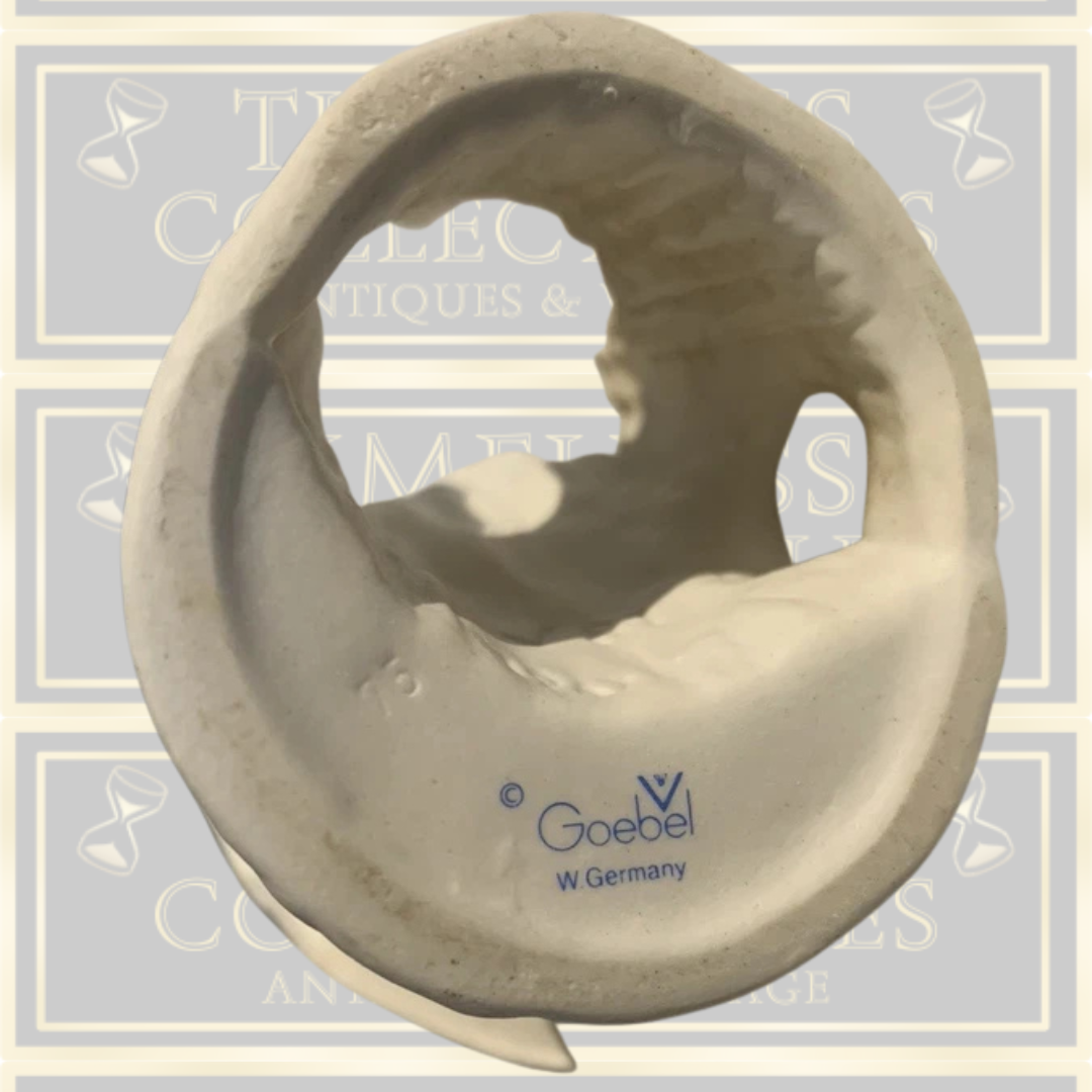 Vintage Goebel White Bisque Spotted Woodpecker Bird