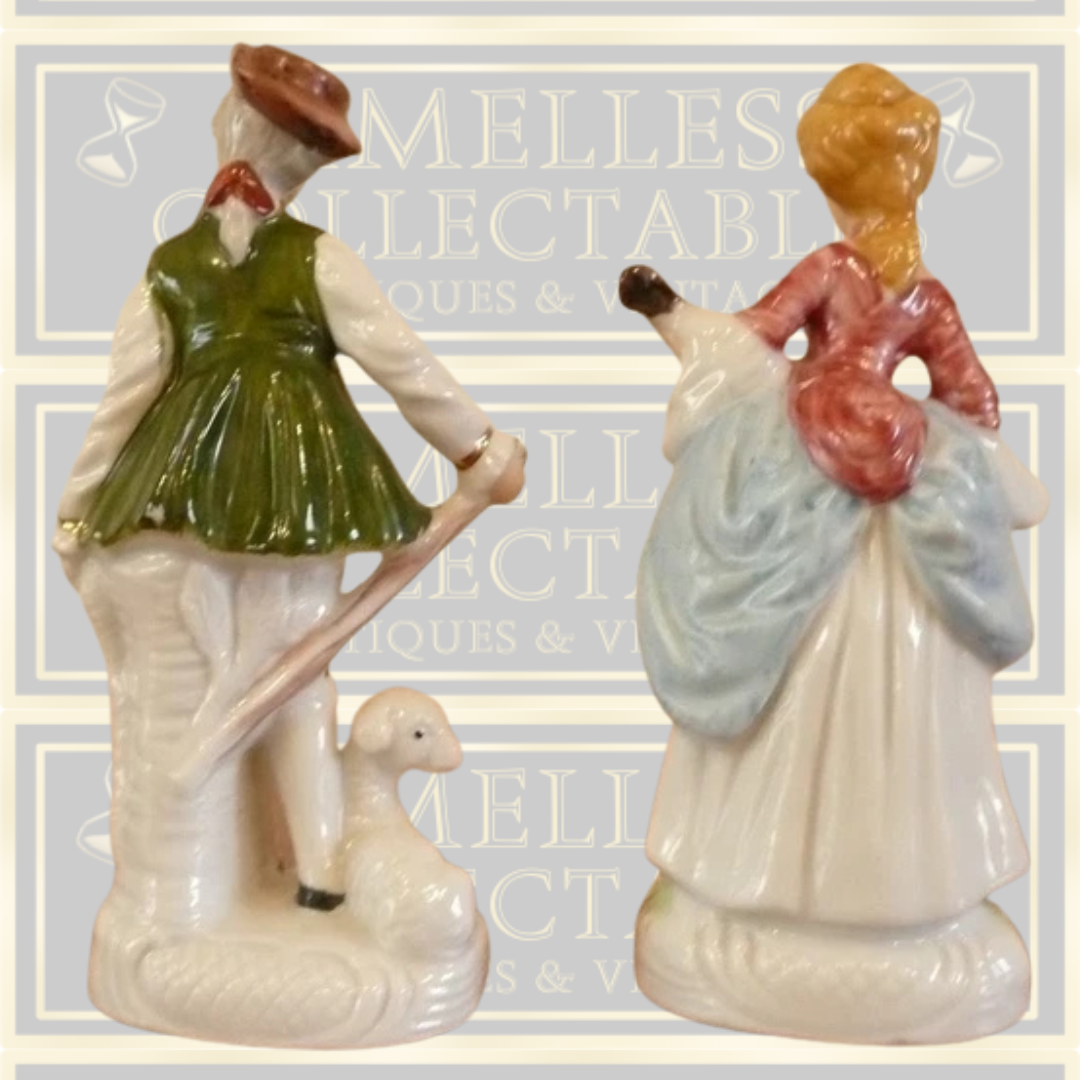 Vintage Porcelain Shepherd And Lady Mandolin Royal Copenhagen