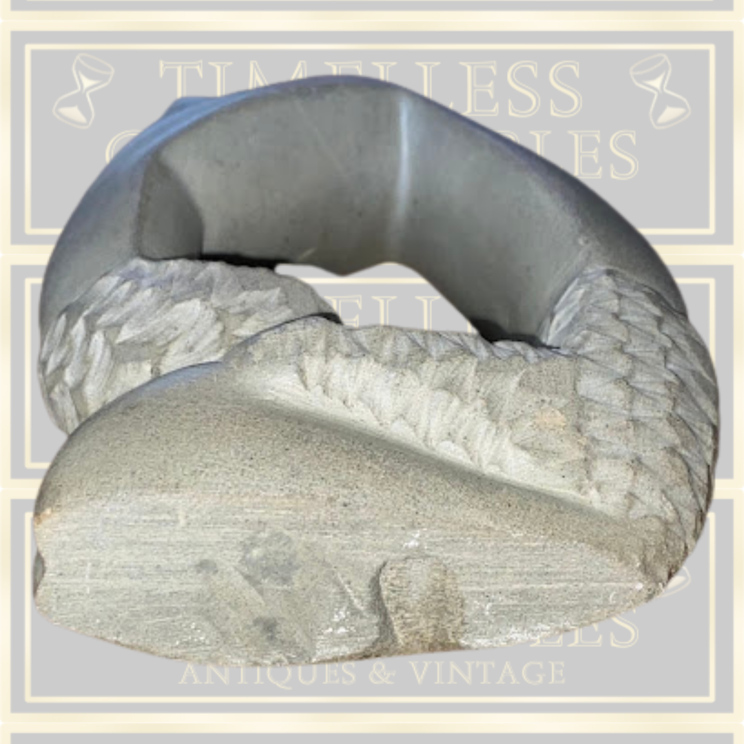 Vintage Mother and Child Soapstone Sculpture Art