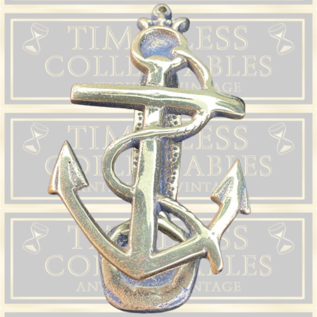 Vintage Brass Anchor Door Knocker