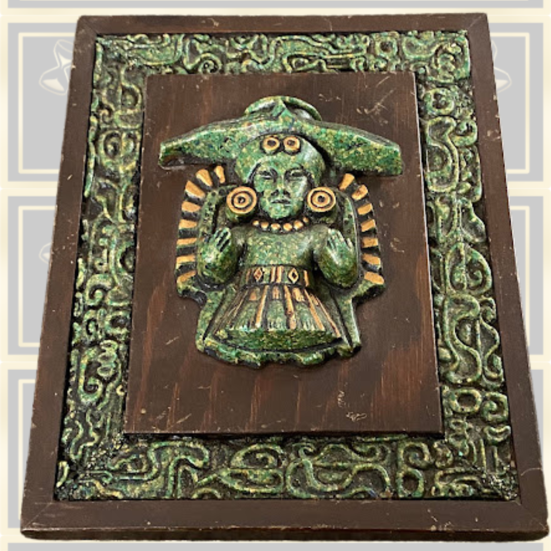 Vintage Mexican Folk Art Mayan Wall Art