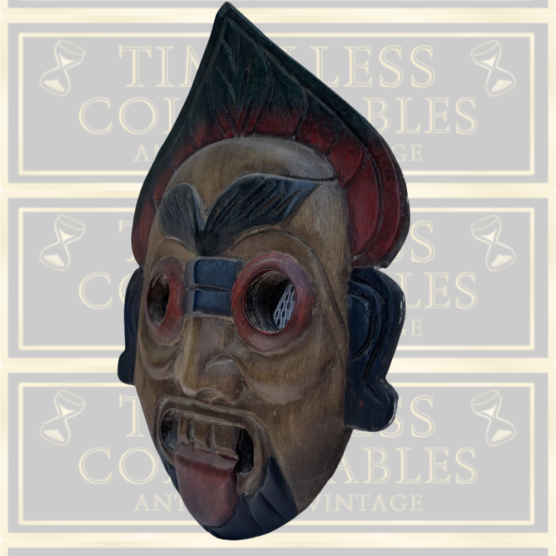 Vintage Thai Ritual Wooden Mask