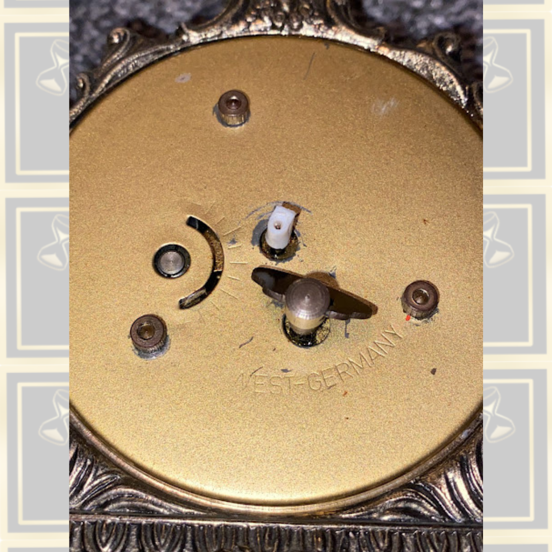 Vintage Splendex Brass Cherub Mantel Clock