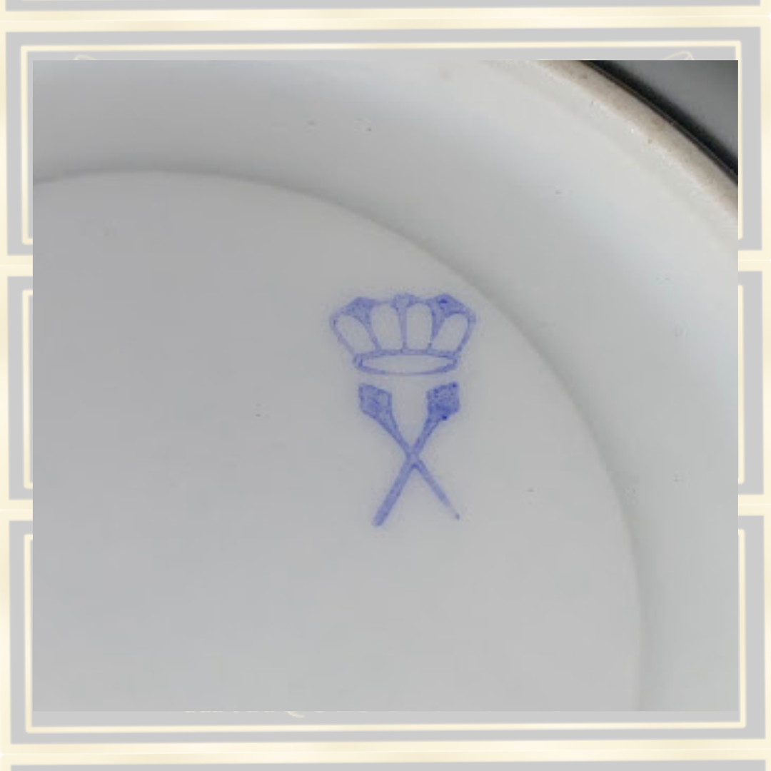 Three Antique Saxe porcelain Saucer Plates