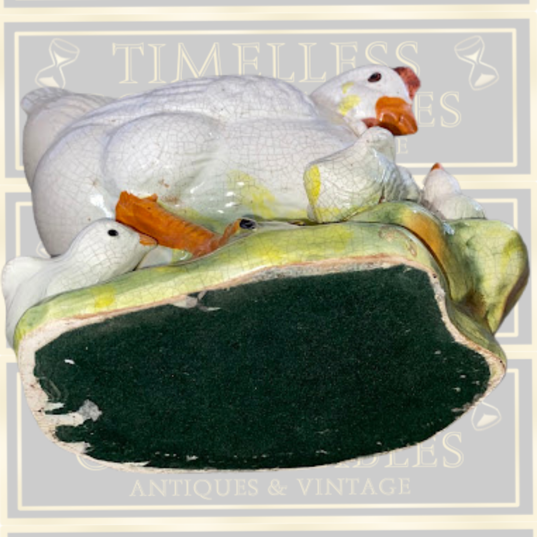 Vintage Large French Hen & Chicks Farmhouse Appeal