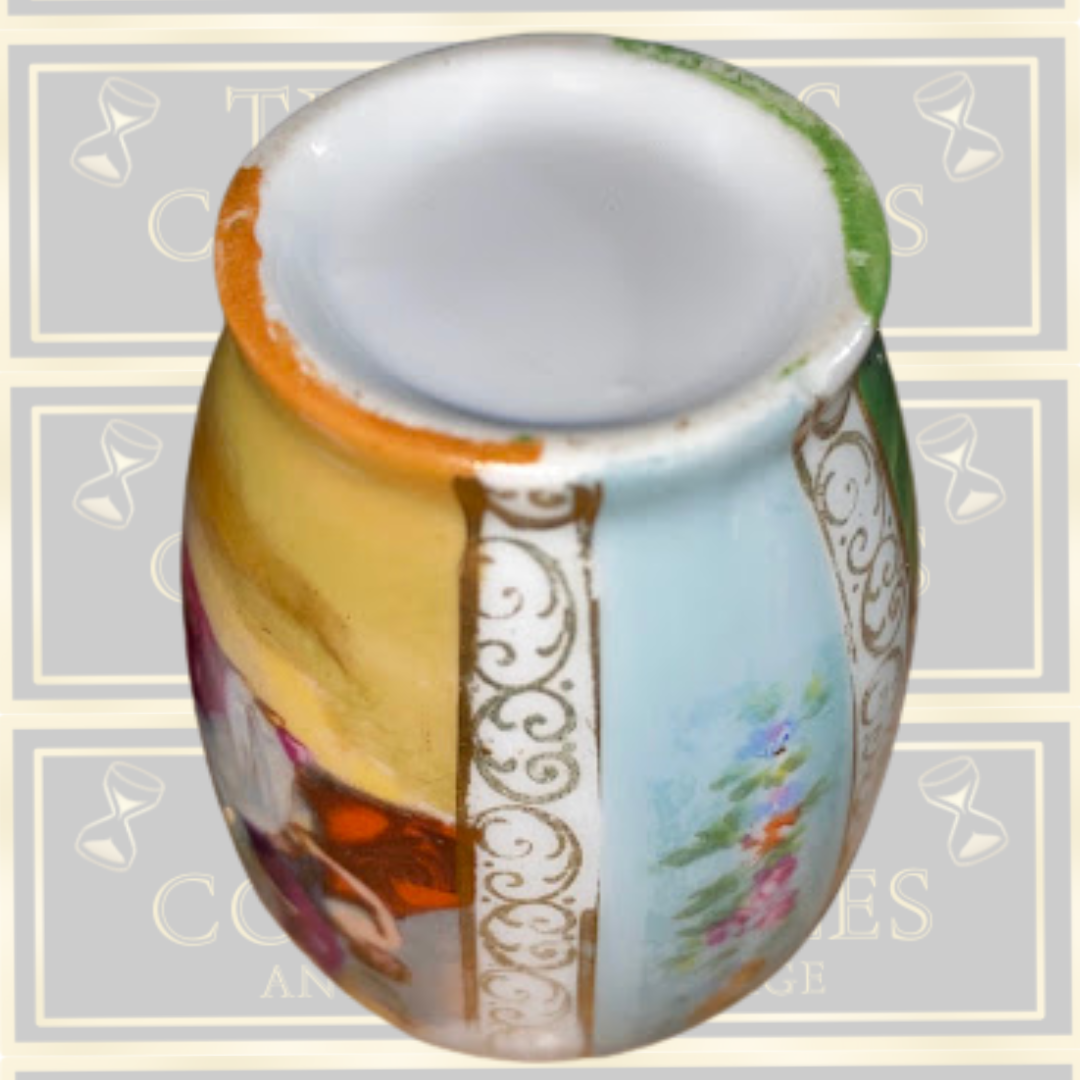 Antique German Von Schierholz Porcelain Miniature Vase