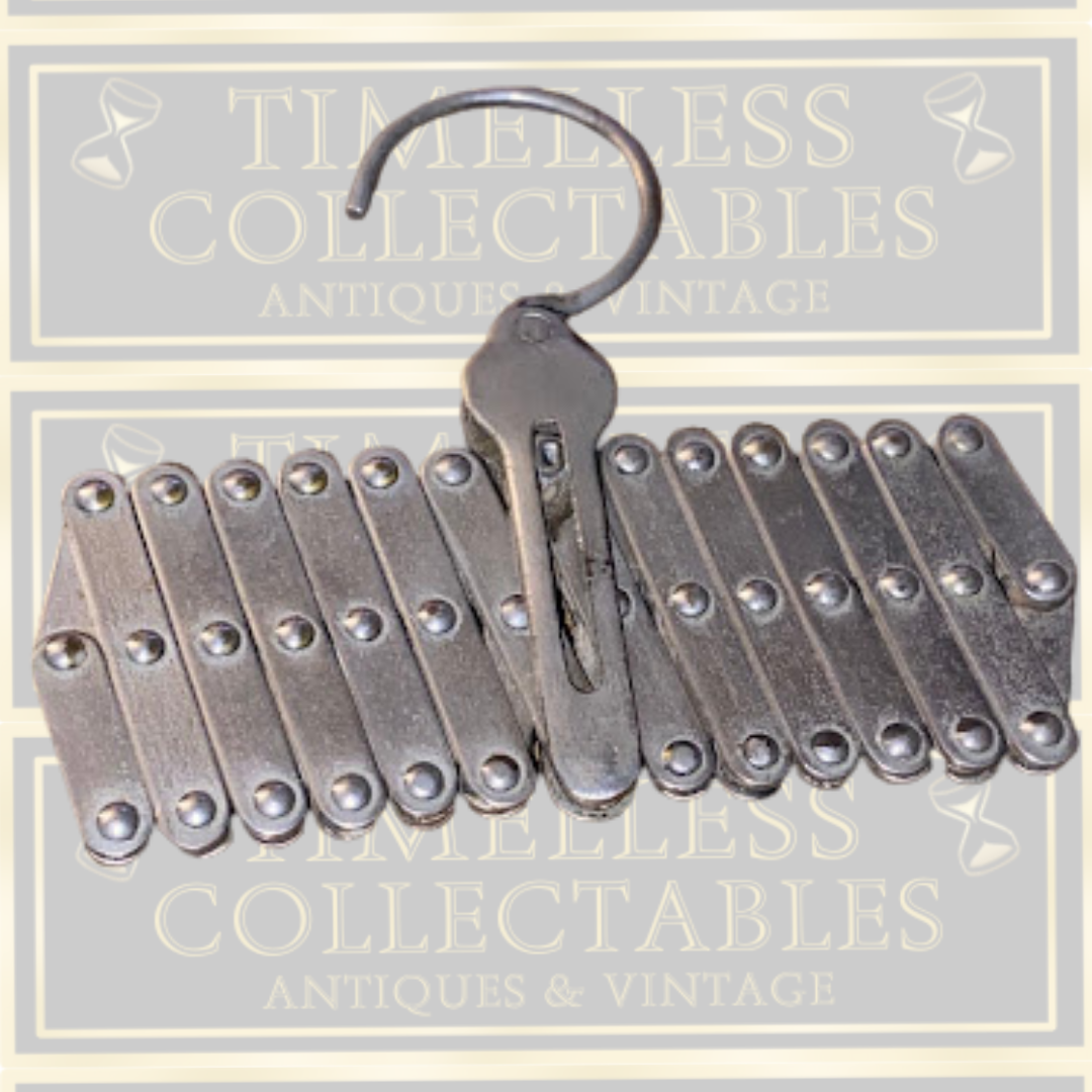 Vintage Expanding Metal Scissor Travel Clothes Hanger