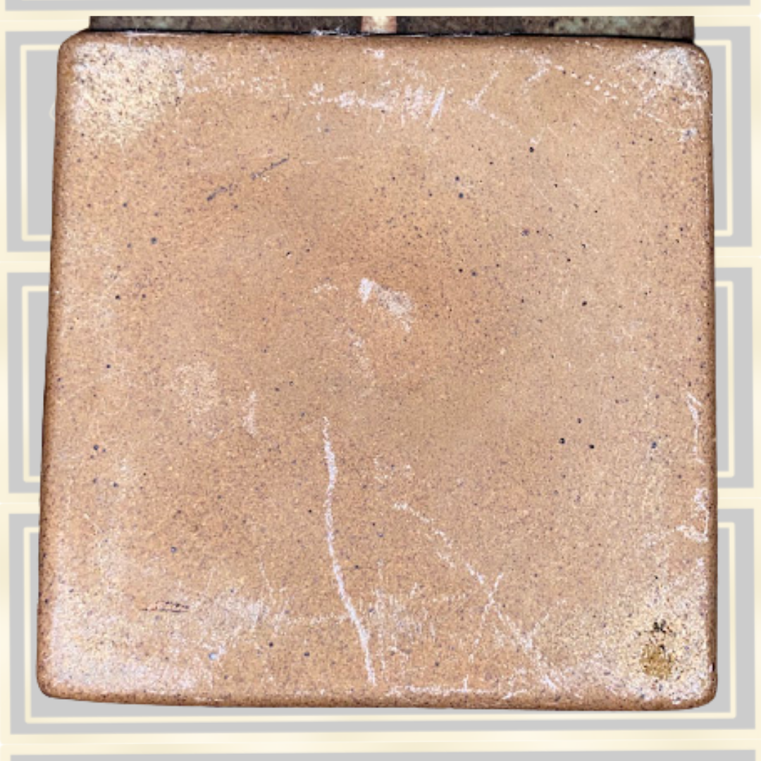 Vintage Earthy Aesthetic Mottled Green Brown Glaze