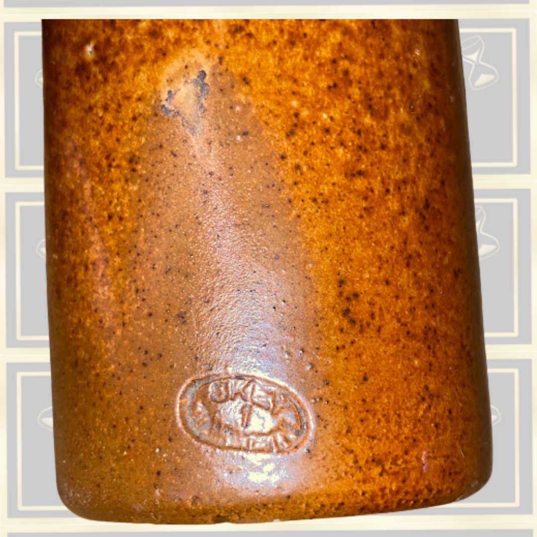Antique Brown Glazed Stoneware Master Ink Bottle