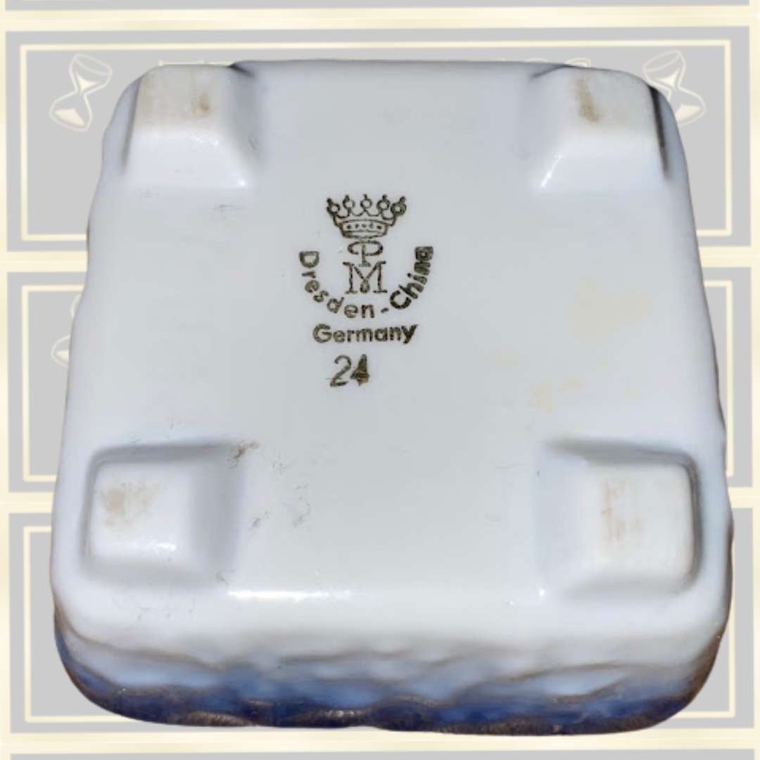 Vintage German Porcelain Dresden trinket box