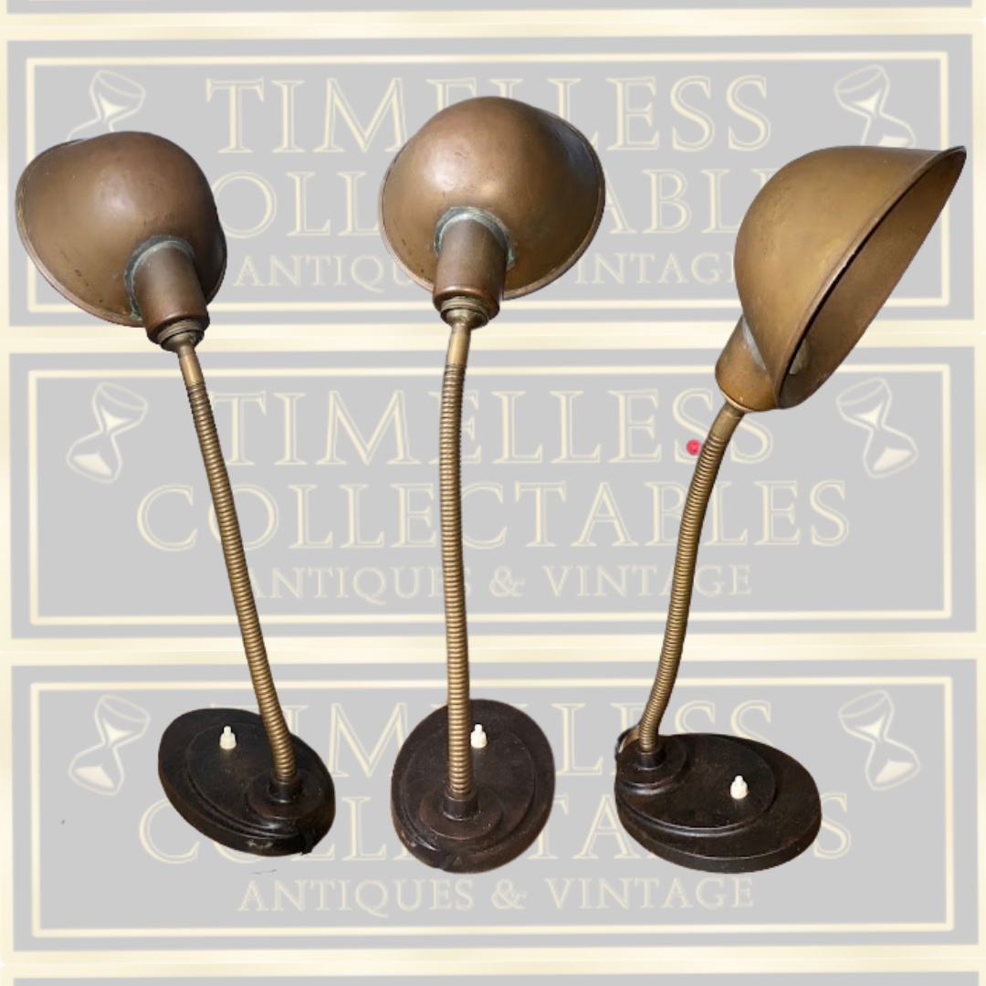 Antique Copper Gooseneck Desk Lamp