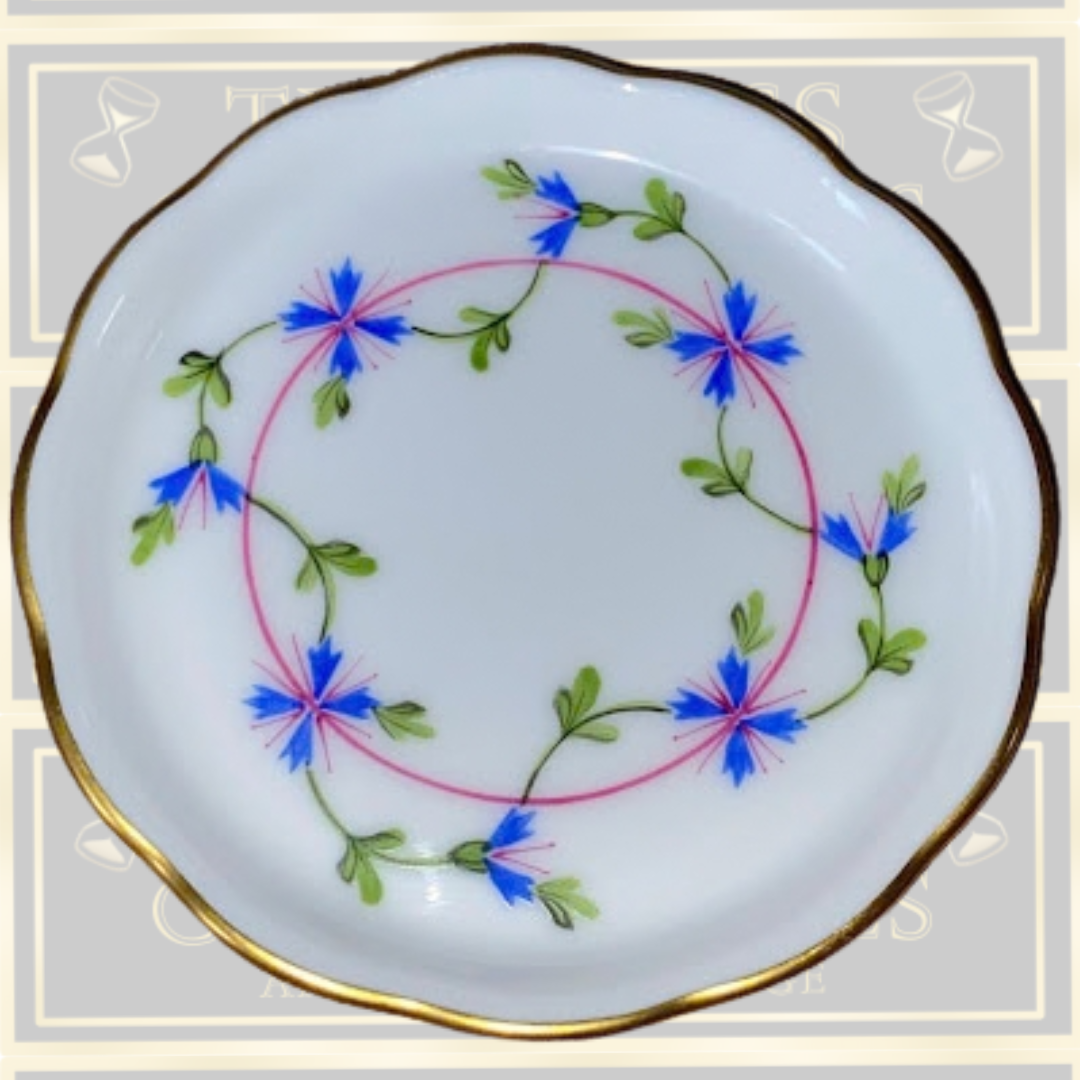 Vintage Herend Blue Garland plate