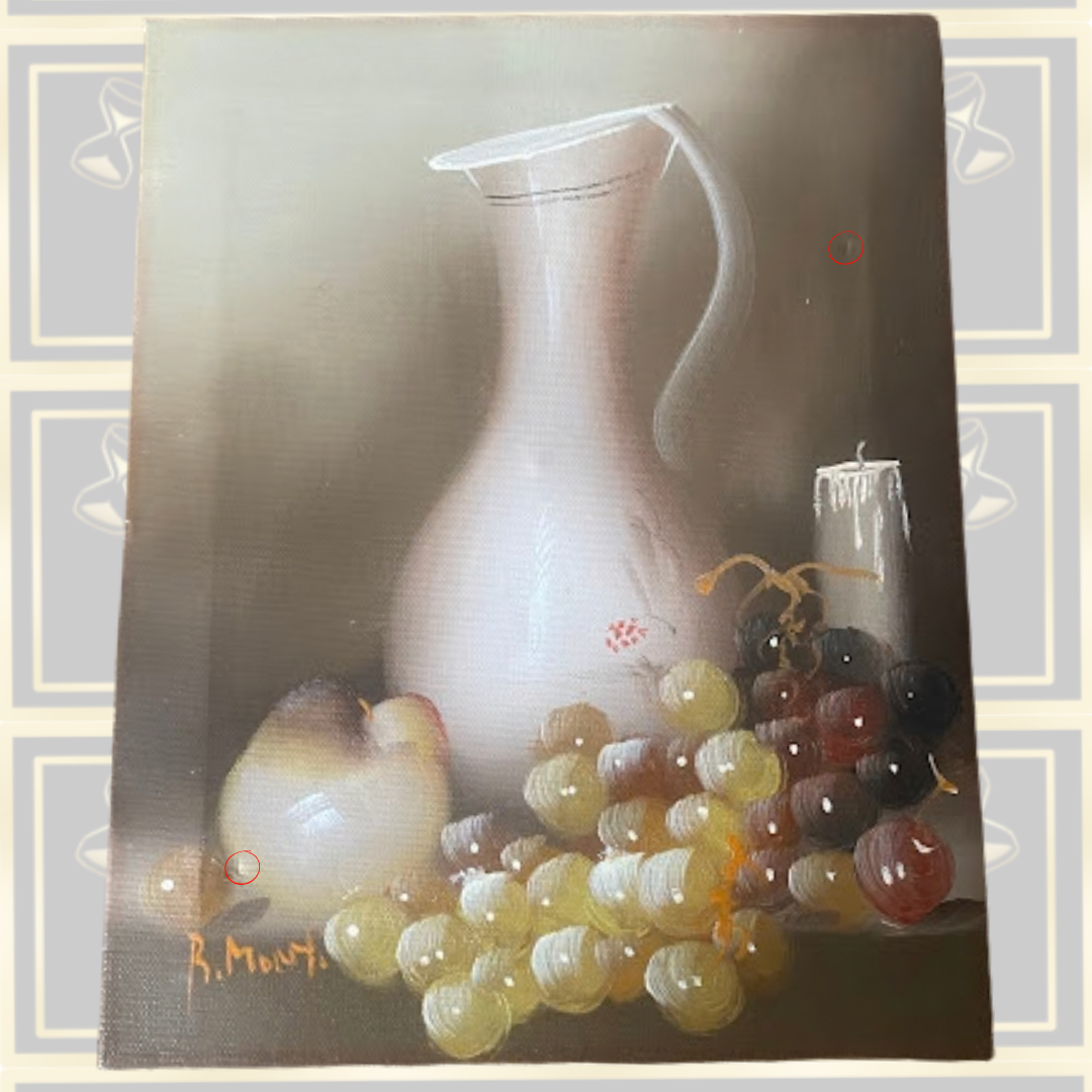 Vintage Classical Still Life Oil Painting On Stretched Canvas