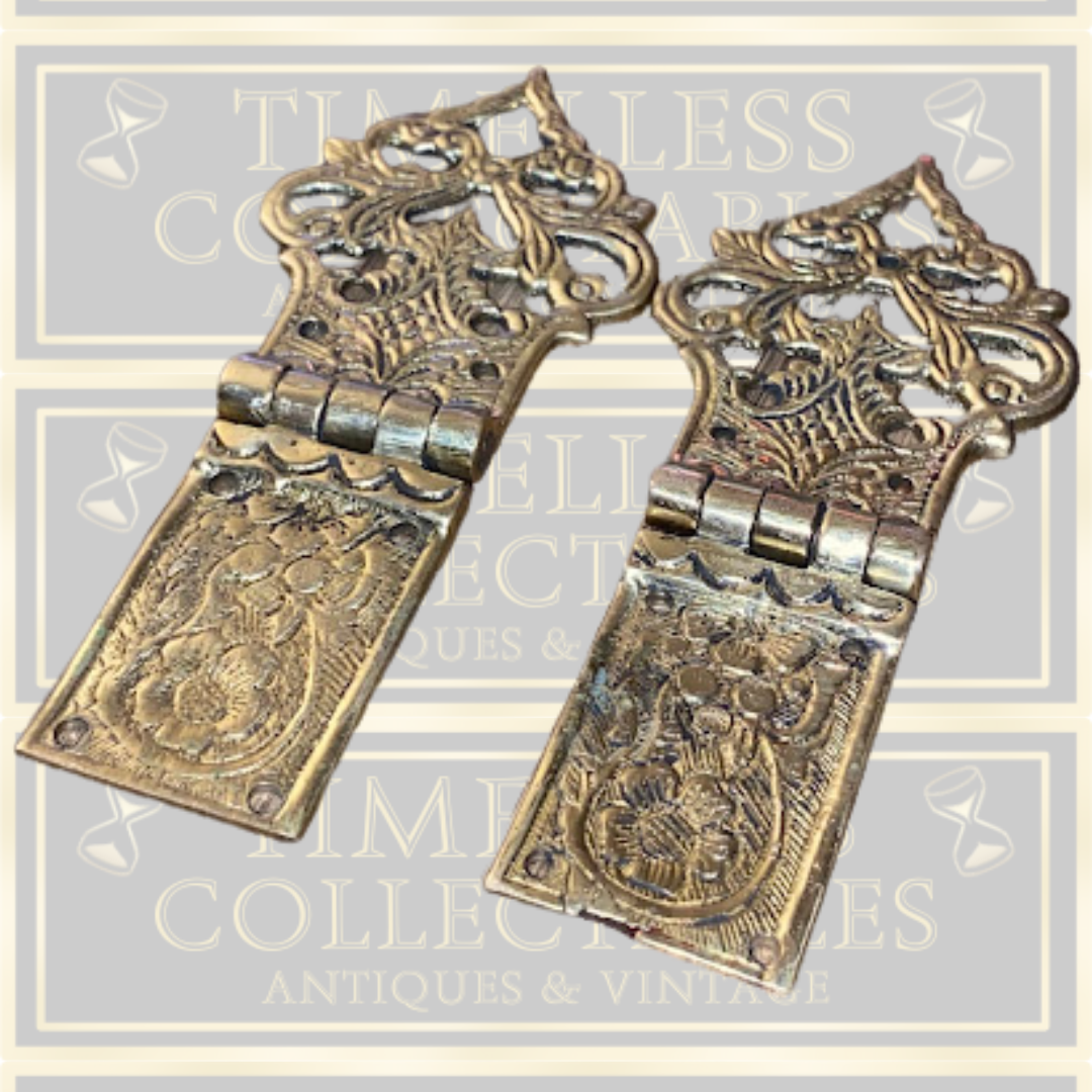 Antique Ornate Bronze/Brass Hinges