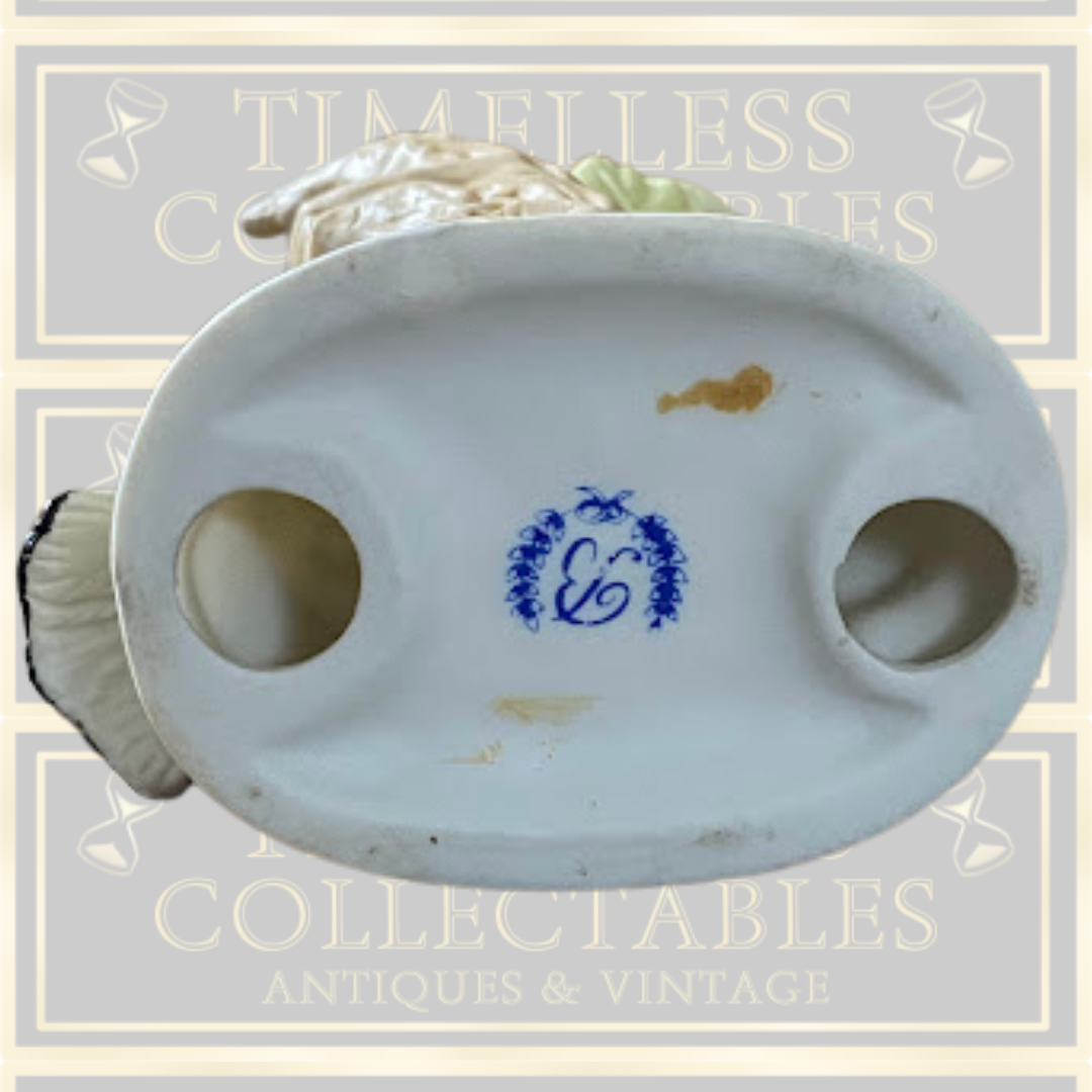 Vintage Bisque Thrush Bird Ornament