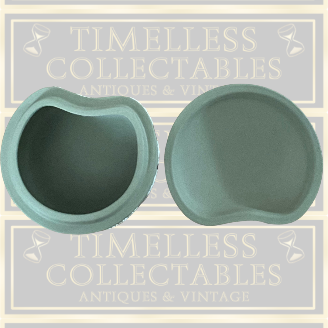 Vintage Wedgwood Sage Green and White Porcelain Trinket