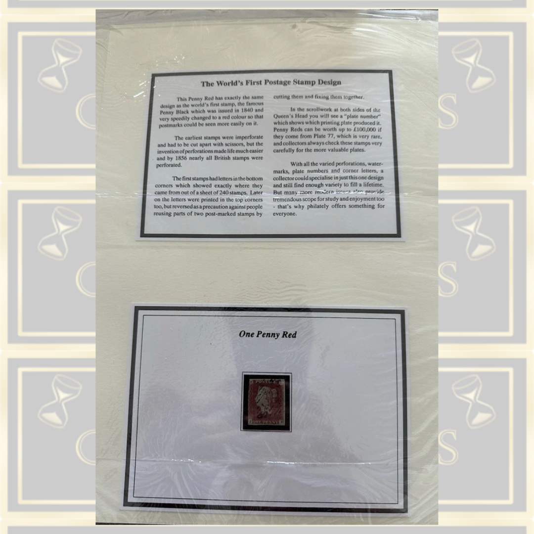 Victorian One Penny Red (JE) – Mounted, Original Plastic Wrapping