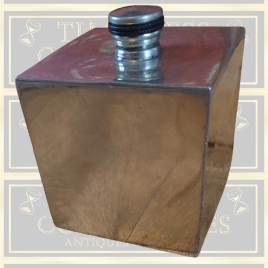 Vintage Art Deco Troika Pewter Flask