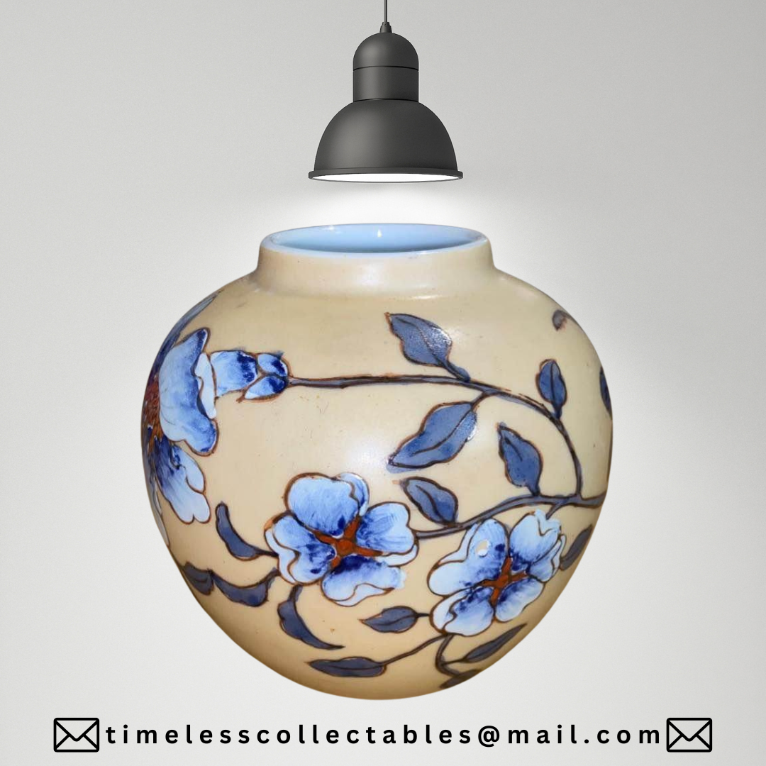 Vintage Chinese Porcelain Floral Design Vase/Ginger Jar Stamped