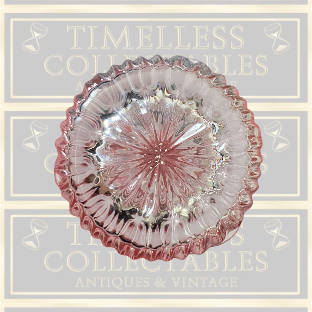 Vintage Bohemian Crystal Vase 3D Design Grapes
