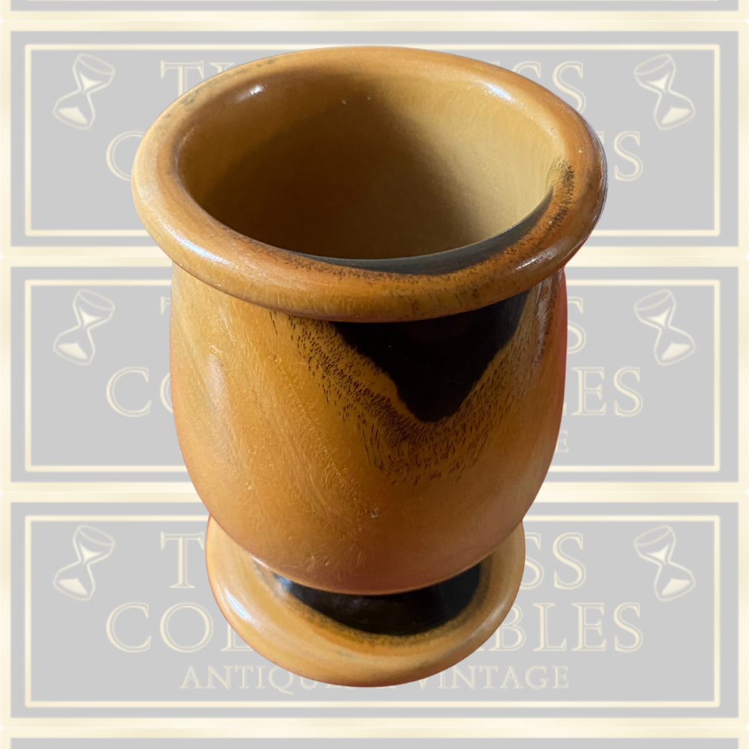 Vintage Hand Turned Wooden treen Goblet Vintage