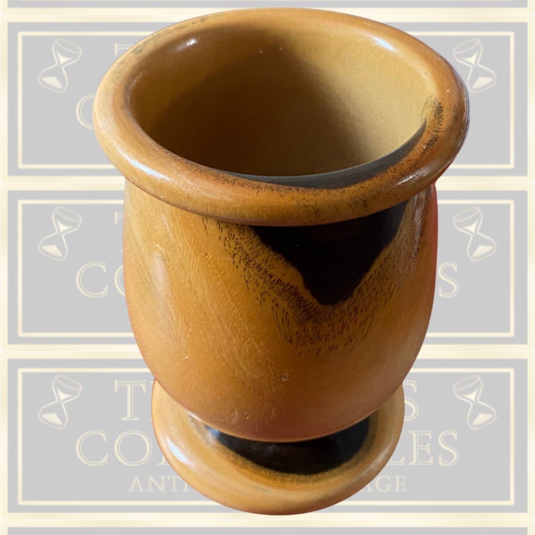 Vintage Hand Turned Wooden treen Goblet Vintage