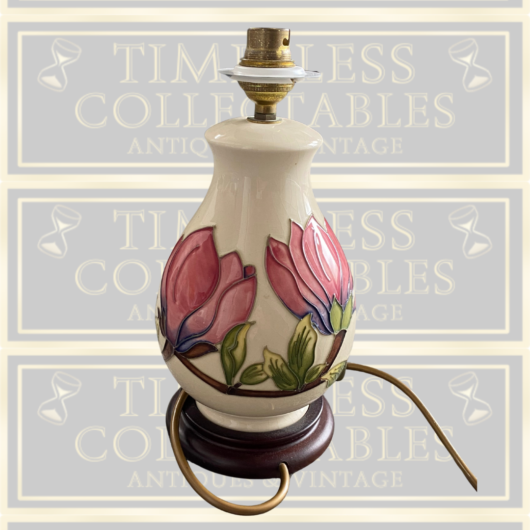 Vintage Moorcroft Magnolia Table Lamp