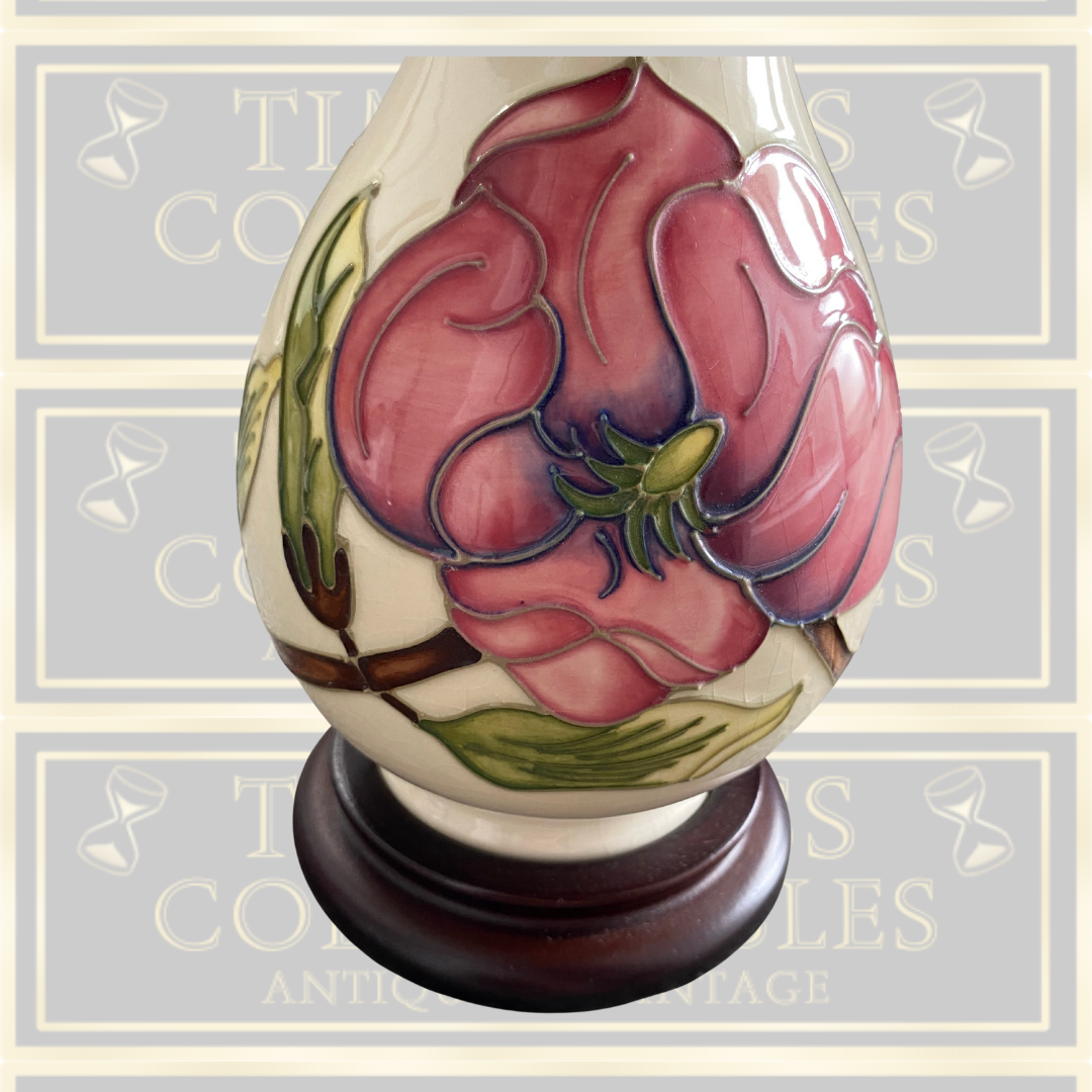 Vintage Moorcroft Magnolia Table Lamp