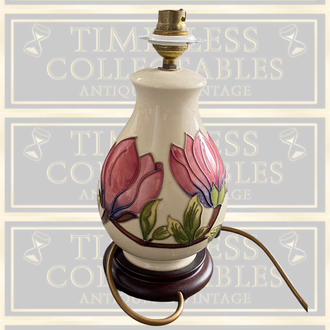 Vintage Moorcroft Magnolia Table Lamp