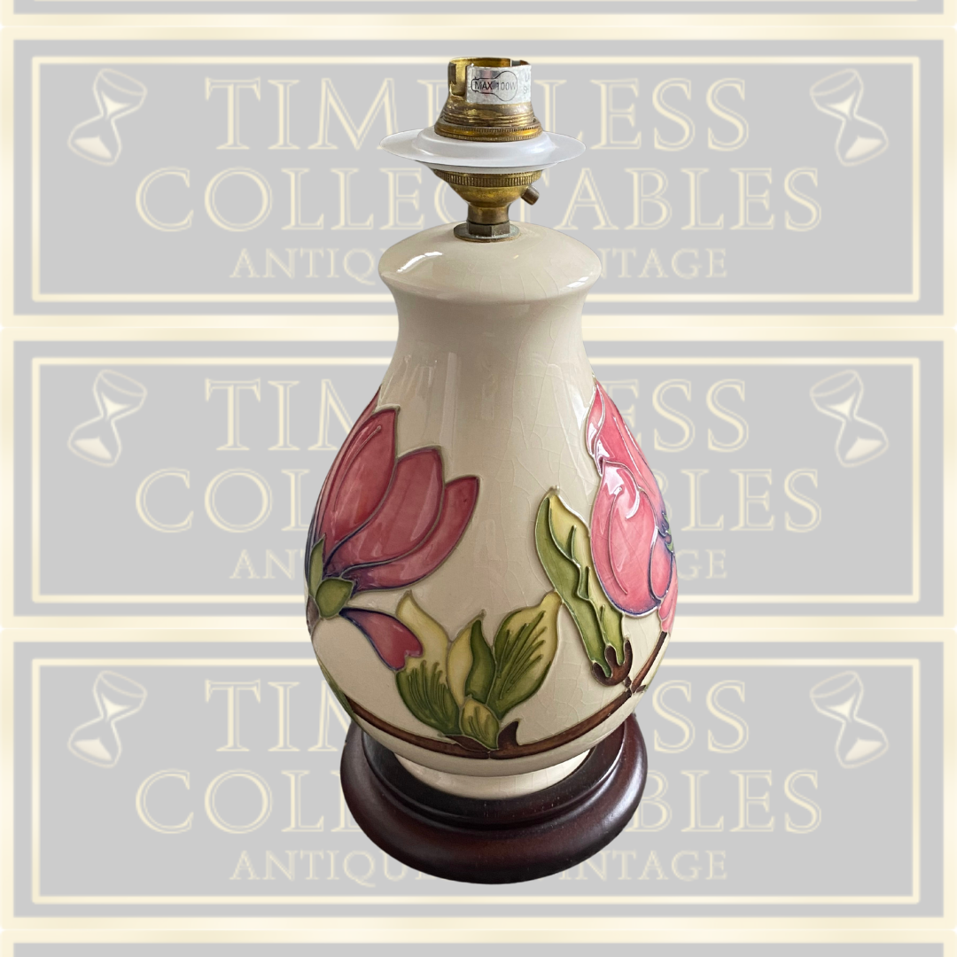 Vintage Moorcroft Magnolia Table Lamp