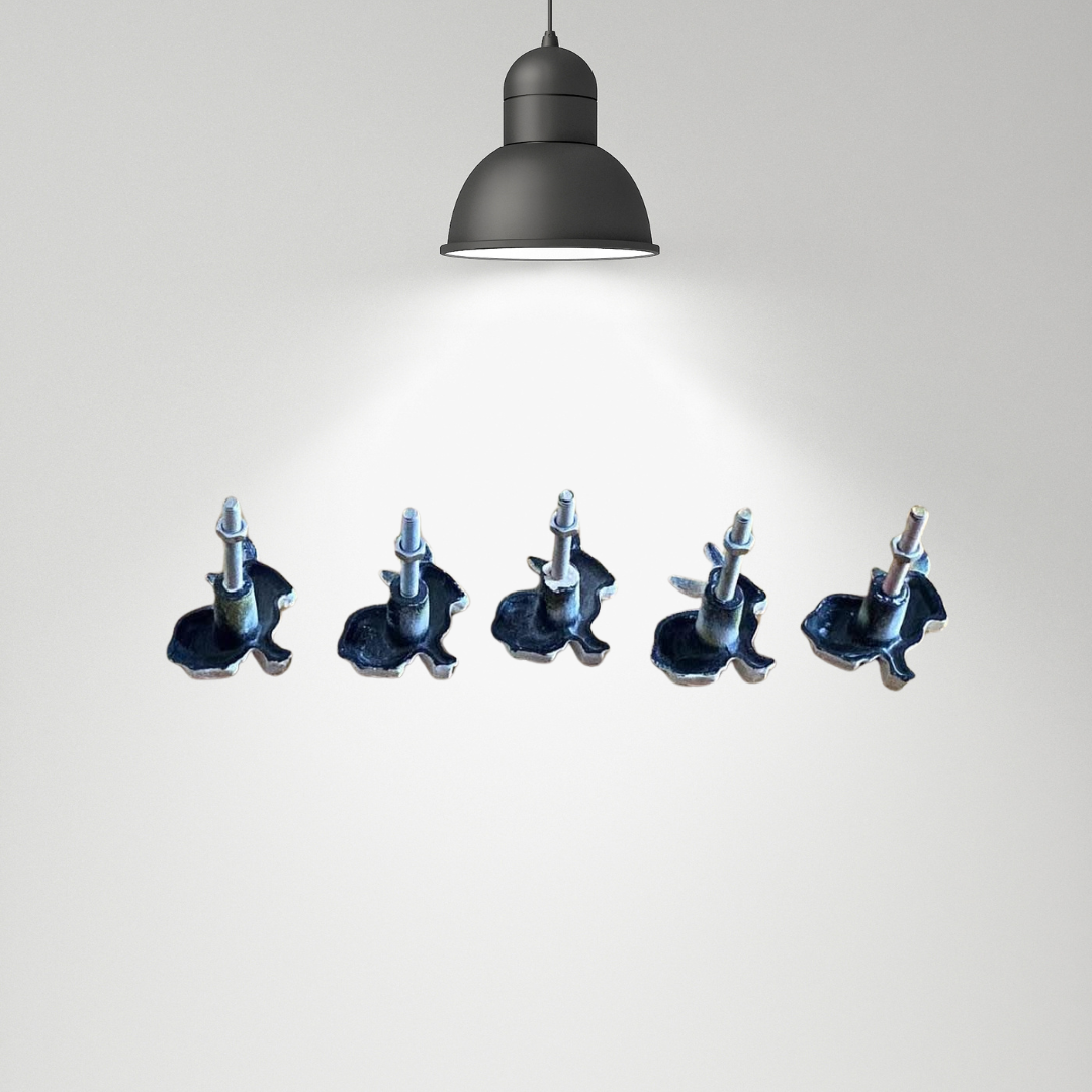 Antique White Cast Rabbit Draw Handles