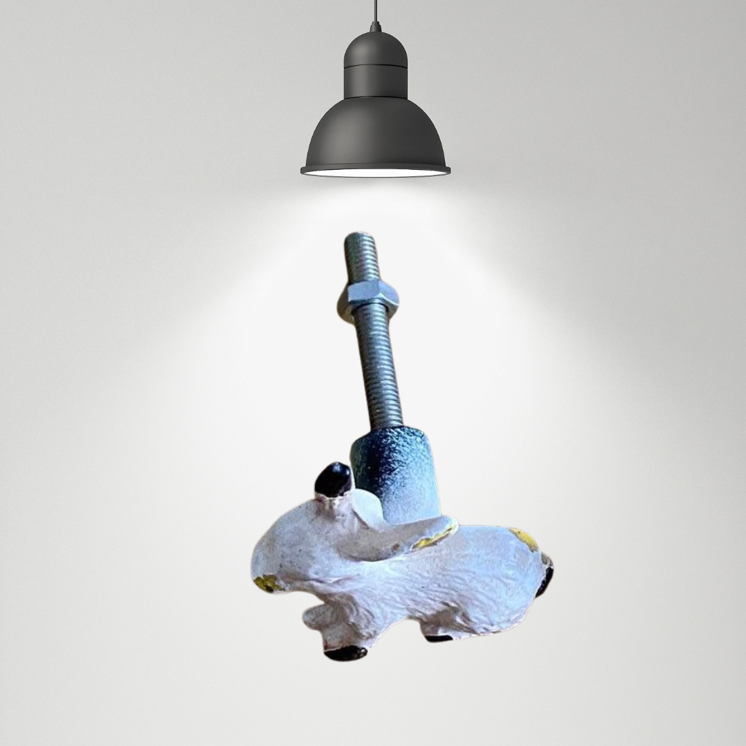 Antique White Cast Rabbit Draw Handles