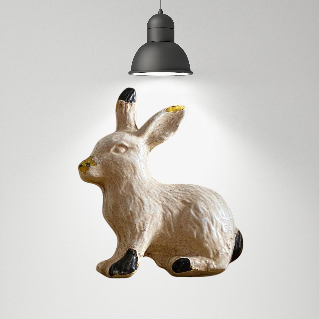 Antique White Cast Rabbit Draw Handles