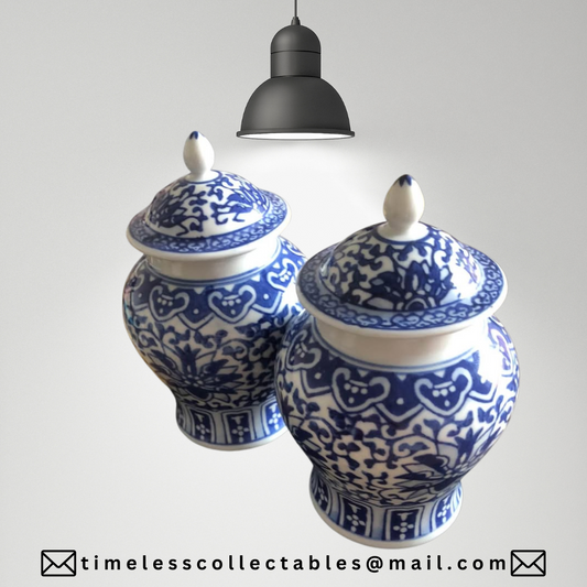 Vintage Chinese Miniature Porcelain Ginger Jar Jingdezhen Zhi Marked.