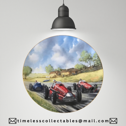 Vintage Coalport Racing Ferrari Plate.