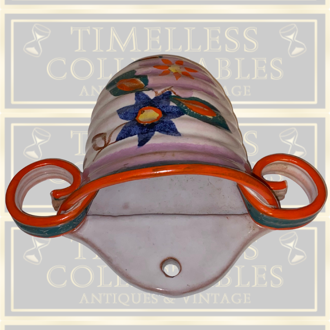 Vintage Hand Painted Swedish Wall Pocket