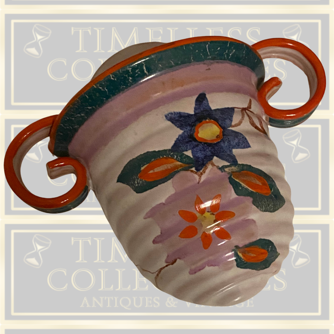 Vintage Hand Painted Swedish Wall Pocket