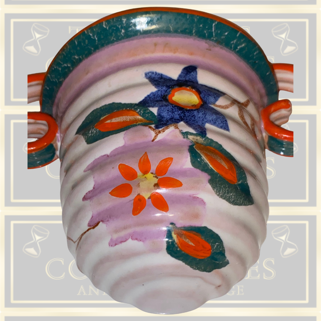 Vintage Hand Painted Swedish Wall Pocket