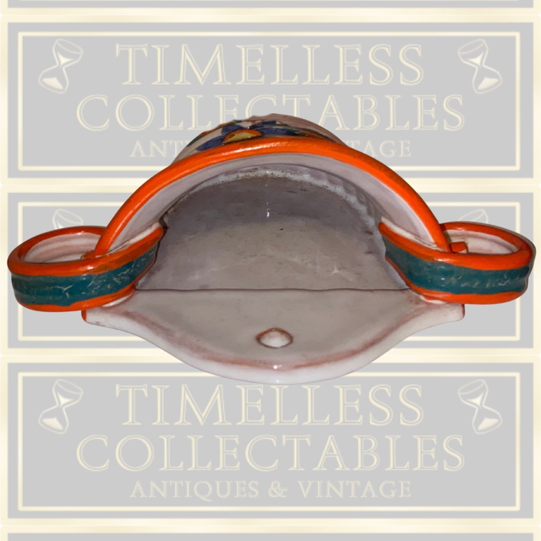 Vintage Hand Painted Swedish Wall Pocket